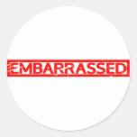 Embarrassed Stamp Classic Round Sticker