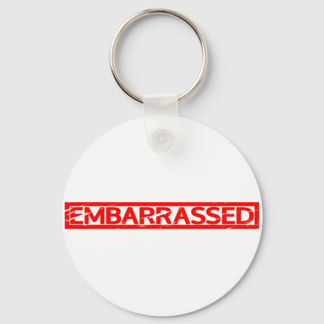 Embarrassed Stamp Keychain (Front)