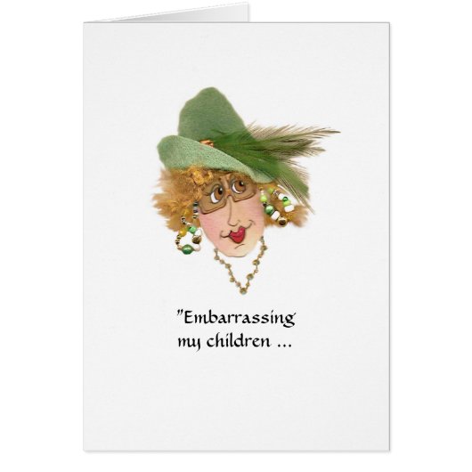 Embarrassing My Children Whimsical Lady Cards (Front)