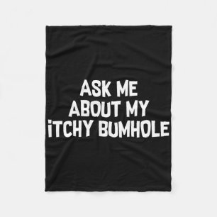 Embarring Bachelor Party Forfeit Itchy Bum Groom Fleece Blanket