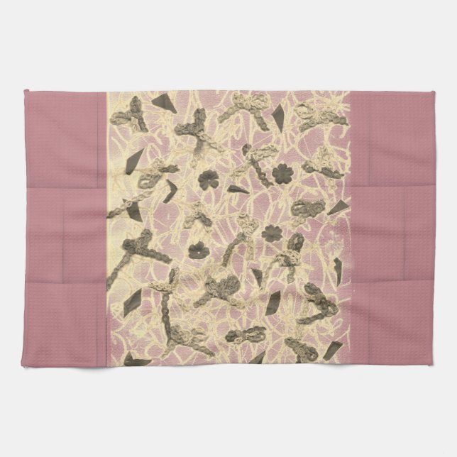 Embellished Floating Bows Kitchen Towel (Horizontal)