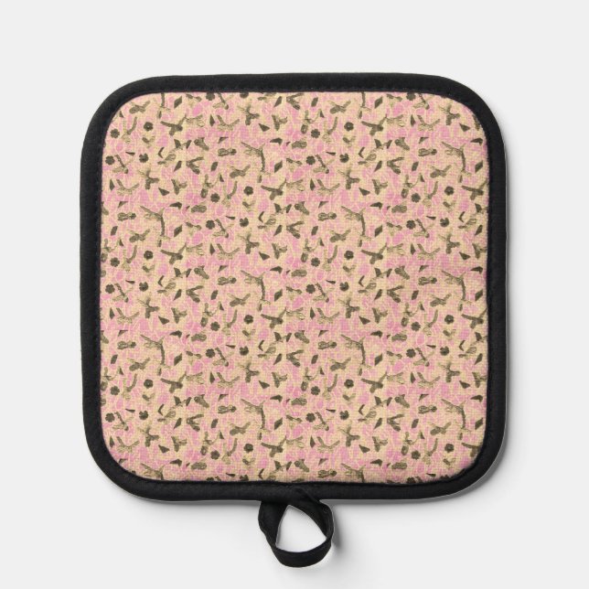 Embellished Floating Bows  Pot Holder (Front)
