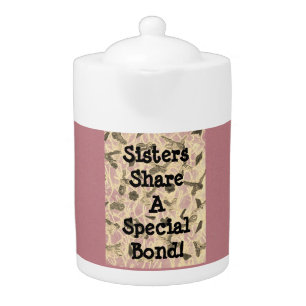 Embellished Floating Bows Sister Teapot
