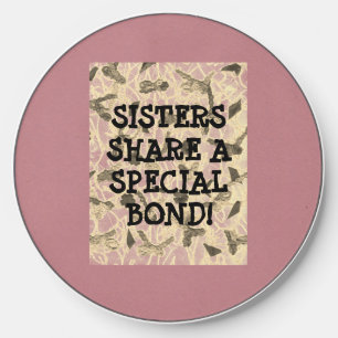 Embellished Floating Bows Sister Wireless Charger