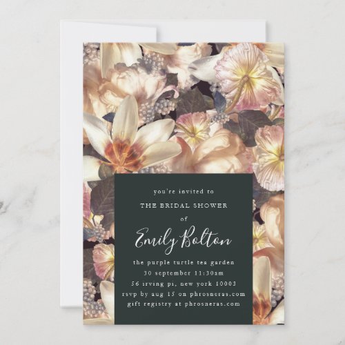 Embellished Florals Bridal Shower Invitation