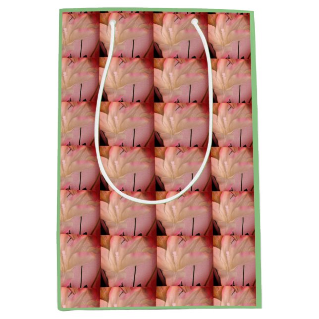 Embellished Flower Abstract   Medium Gift Bag (Front)