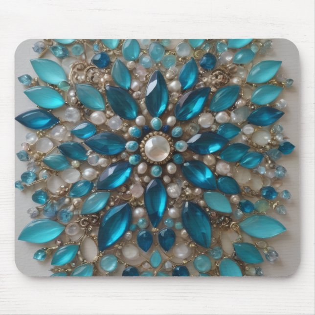 Embellished glass and stone Mousepad 4 (Front)