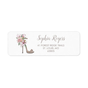 Embellished High Heels Stiletto Address Label