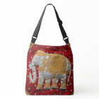 Embellished Indian Elephant Red and Gold