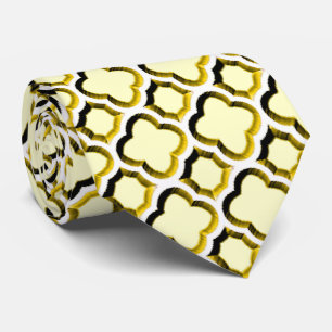 Embellished Moroccan Trellis (Gold) Neck Tie