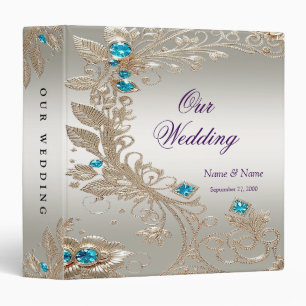 Embellishing Gold Blue Stones Album Binder