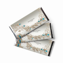 Embellishing Gold Blue Stones Hershey Bar Favors