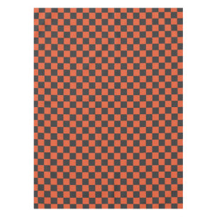 Ember and ash checkerboard pattern tablecloth