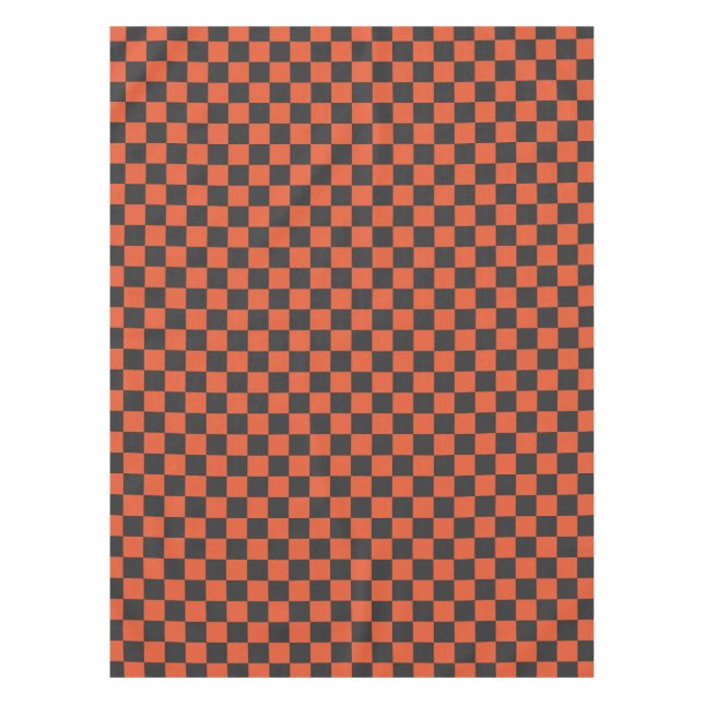 Ember and ash checkerboard pattern tablecloth (Front)