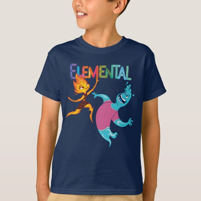 Ember and Wade Elemental Dancing T-Shirt (Front)