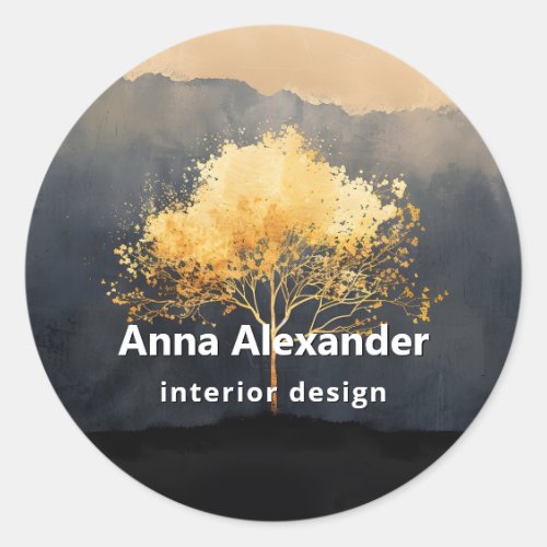 Ember Canopy | Minimal Design Classic Round Sticker