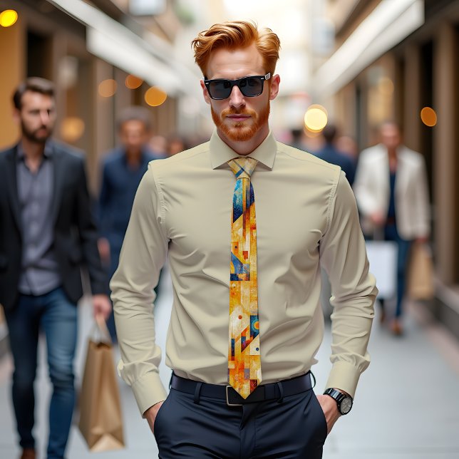 Ember City Abstract Art Tie (Creator Uploaded)