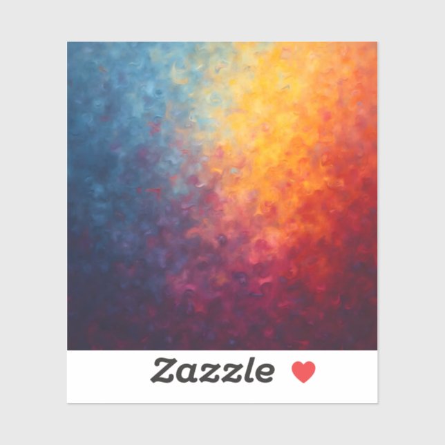 Ember Fade – Abstract Fire Art Square Vinyl Sticker (Sheet)