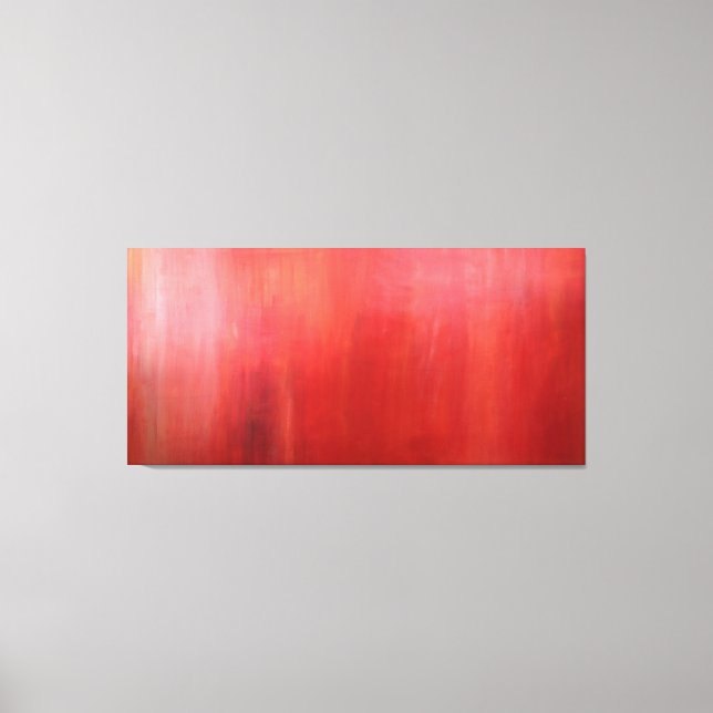 Ember Glow Haze red acrylic painting canvas print (Front)