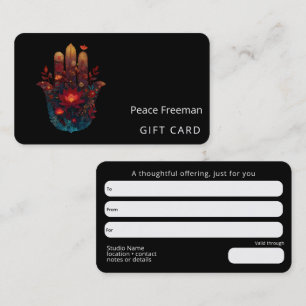 Ember Lotus   Hamsa Hand Design Business Card