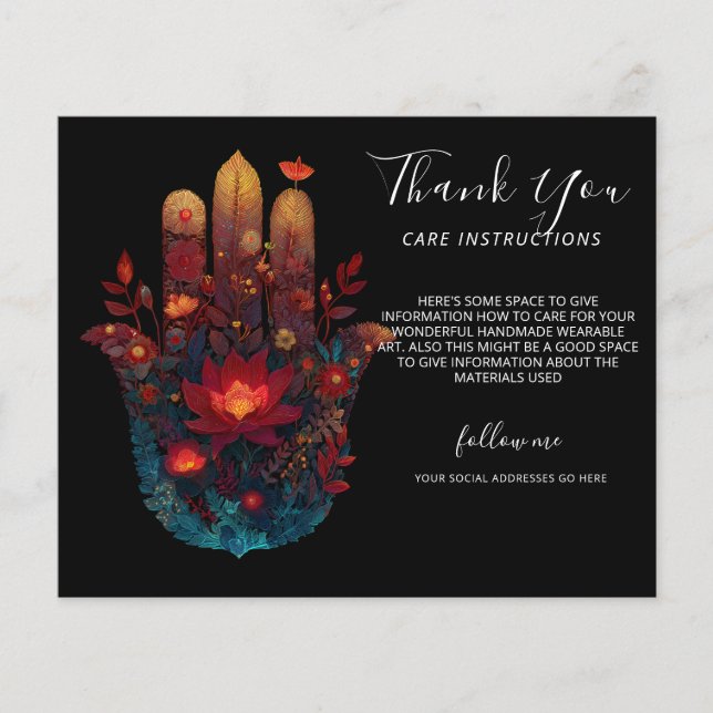 Ember Lotus | Hamsa Hand Design Flyer (Front)
