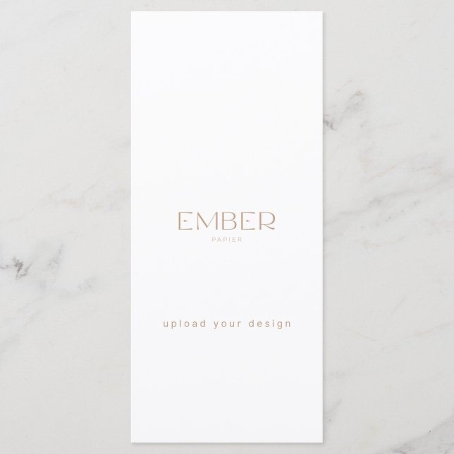 Ember Papier 4x9 Menu Custom Upload Your Design  (Front)