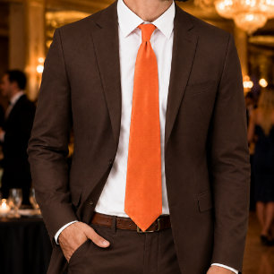Ember Sovereign Luxury Burnt Orange Designer Neck Tie