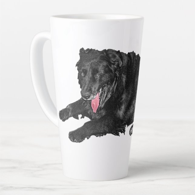 Ember-Tongue Calm for Leafy Mornings Latte Mug (Left Angle)