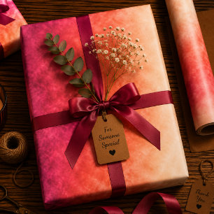 Emberblush Rise Wrapping Paper Sheets