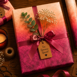 Emberblush Rise Wrapping Paper Sheets