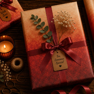 Emberdeep Wash Wrapping Paper Sheets