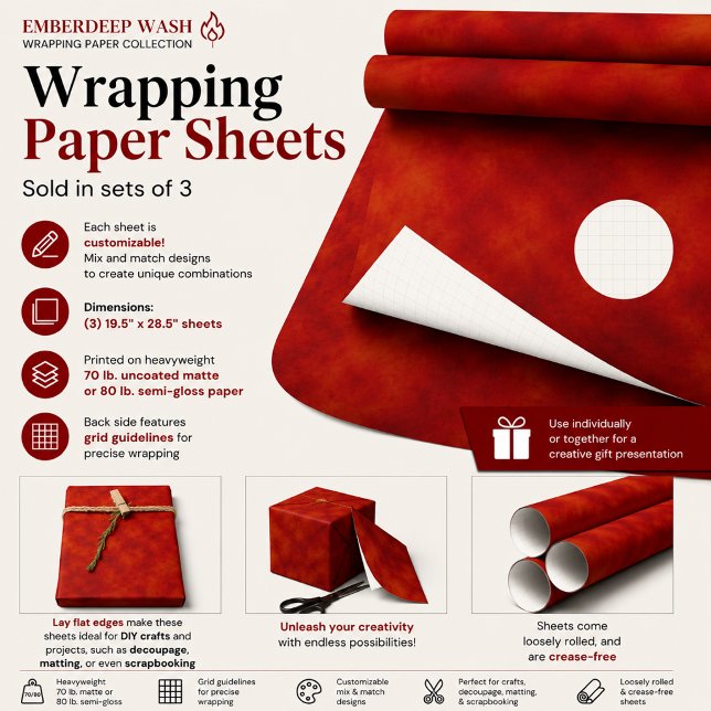 Emberdeep Wash Wrapping Paper Sheets (Creator Uploaded)