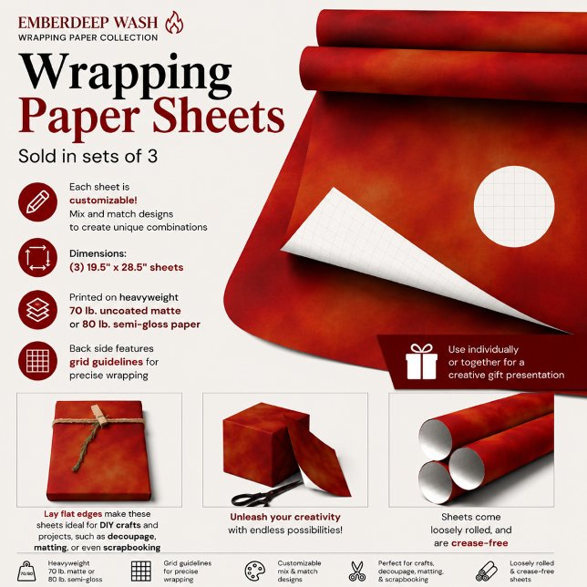 Emberdeep Wash Wrapping Paper Sheets (Creator Uploaded)