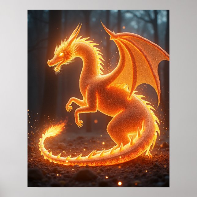 Emberheart Fire Dragon Poster (Front)