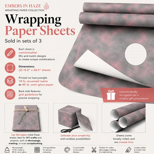 Embers in Haze Wrapping Paper Sheets (Creator Uploaded)