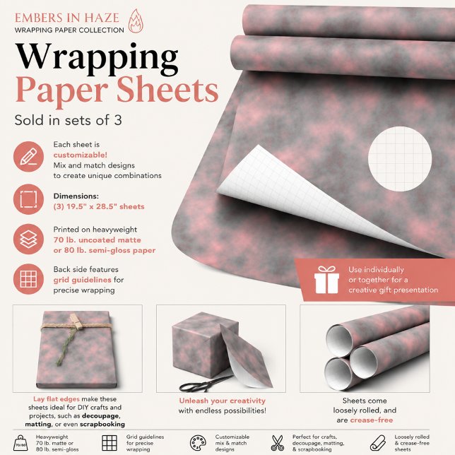 Embers in Haze Wrapping Paper Sheets (Creator Uploaded)