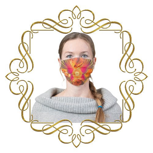 Embers of Vitality Unleashing the Fire of Life Adult Cloth Face Mask