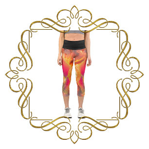 Embers of Vitality: Unleashing the Fire of Life Capri Leggings
