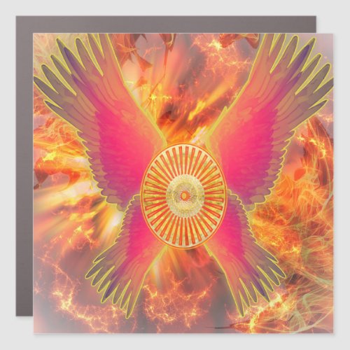Embers of Vitality Unleashing the Fire of Life Car Magnet
