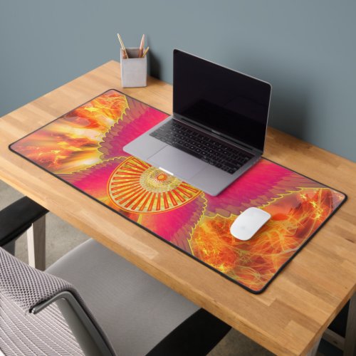 Embers of Vitality Unleashing the Fire of Life Desk Mat