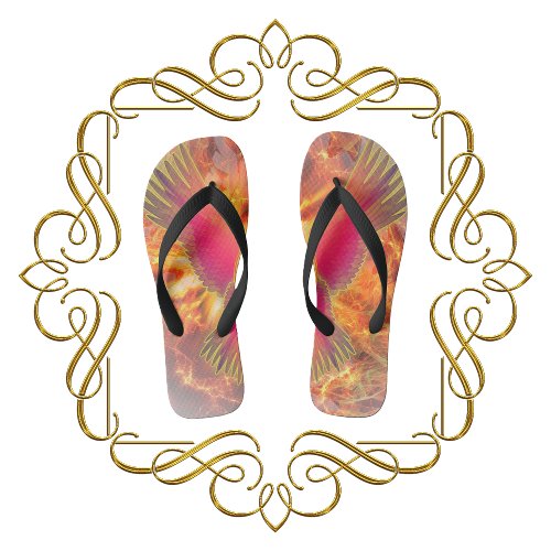 Embers of Vitality Unleashing the Fire of Life Flip Flops