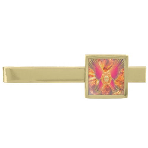 Embers of Vitality Unleashing the Fire of Life Gold Finish Tie Bar