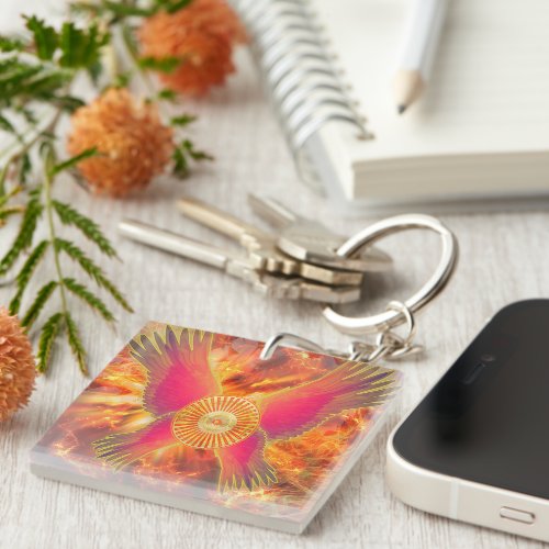 Embers of Vitality Unleashing the Fire of Life Keychain