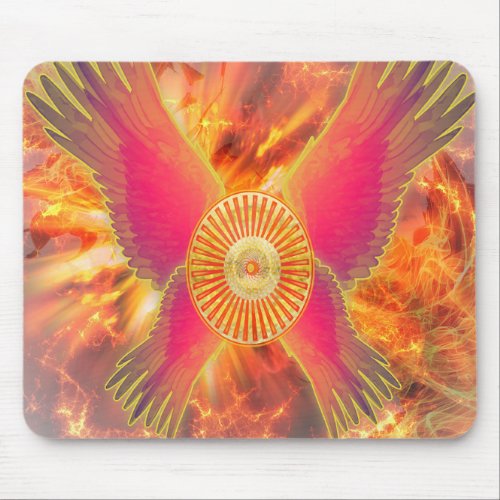 Embers of Vitality Unleashing the Fire of Life Mouse Pad