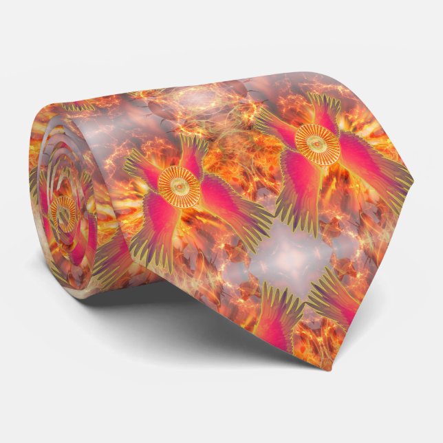 Embers of Vitality: Unleashing the Fire of Life Neck Tie (Rolled)