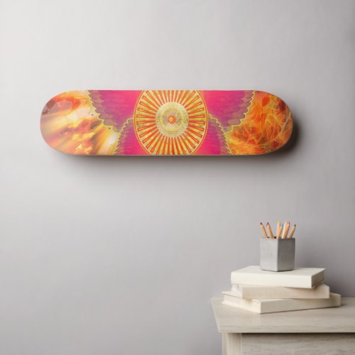 Embers of Vitality Unleashing the Fire of Life Skateboard