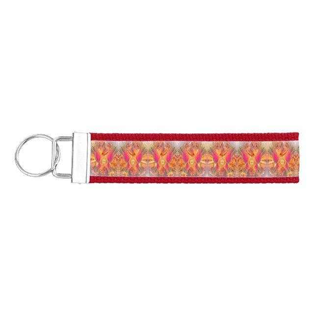 Embers of Vitality: Unleashing the Fire of Life Wrist Keychain (Keys on Left)