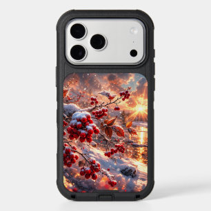 Embers of Winter Red Berries Snow iPhone 17 Pro Max Case
