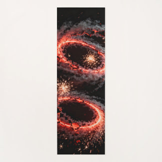 Embers swirled through the air fiery crimson yoga mat