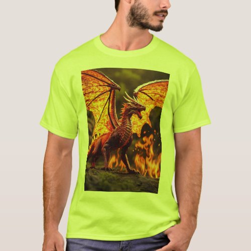 Emberwing Dragon Flames in 8K Ultra HD T_Shirt